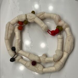 One of a kind handmade Cream Wool Scarf